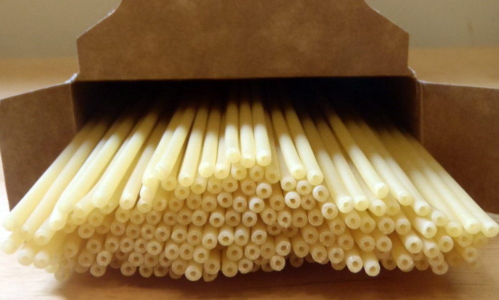 Nogle former for pasta kan bruges som alternativ til sugerør af plastik. Foto: CCBY Joy